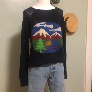 NWOT Woolrich Campfire Setting Wool Sweater Size M
